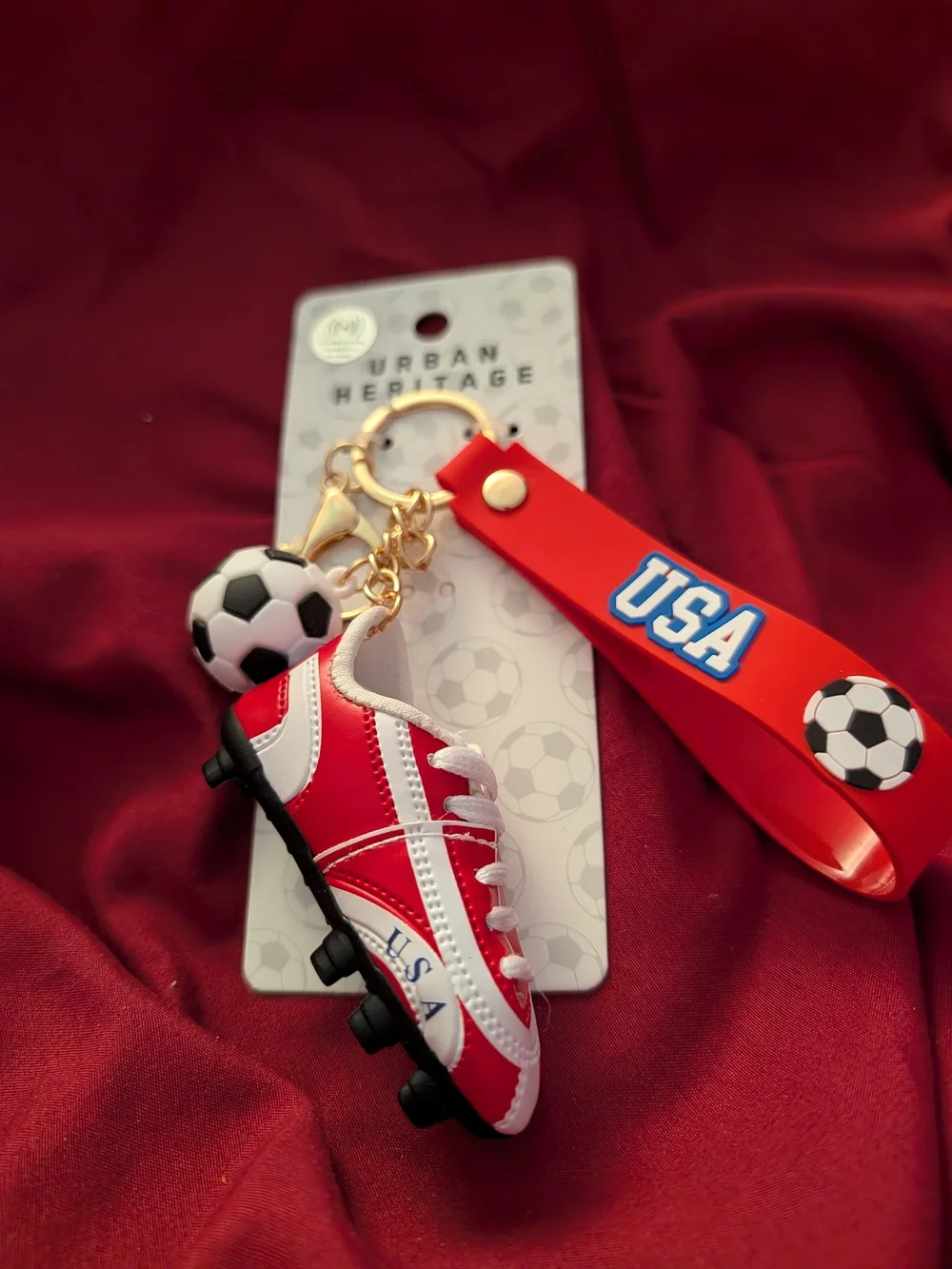 Urban Heritage USA Soccer Futbol ⚽ Cleat, Ball & Wrist Strap FIFA 2026